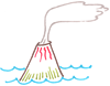 Cartoon Island Volcano